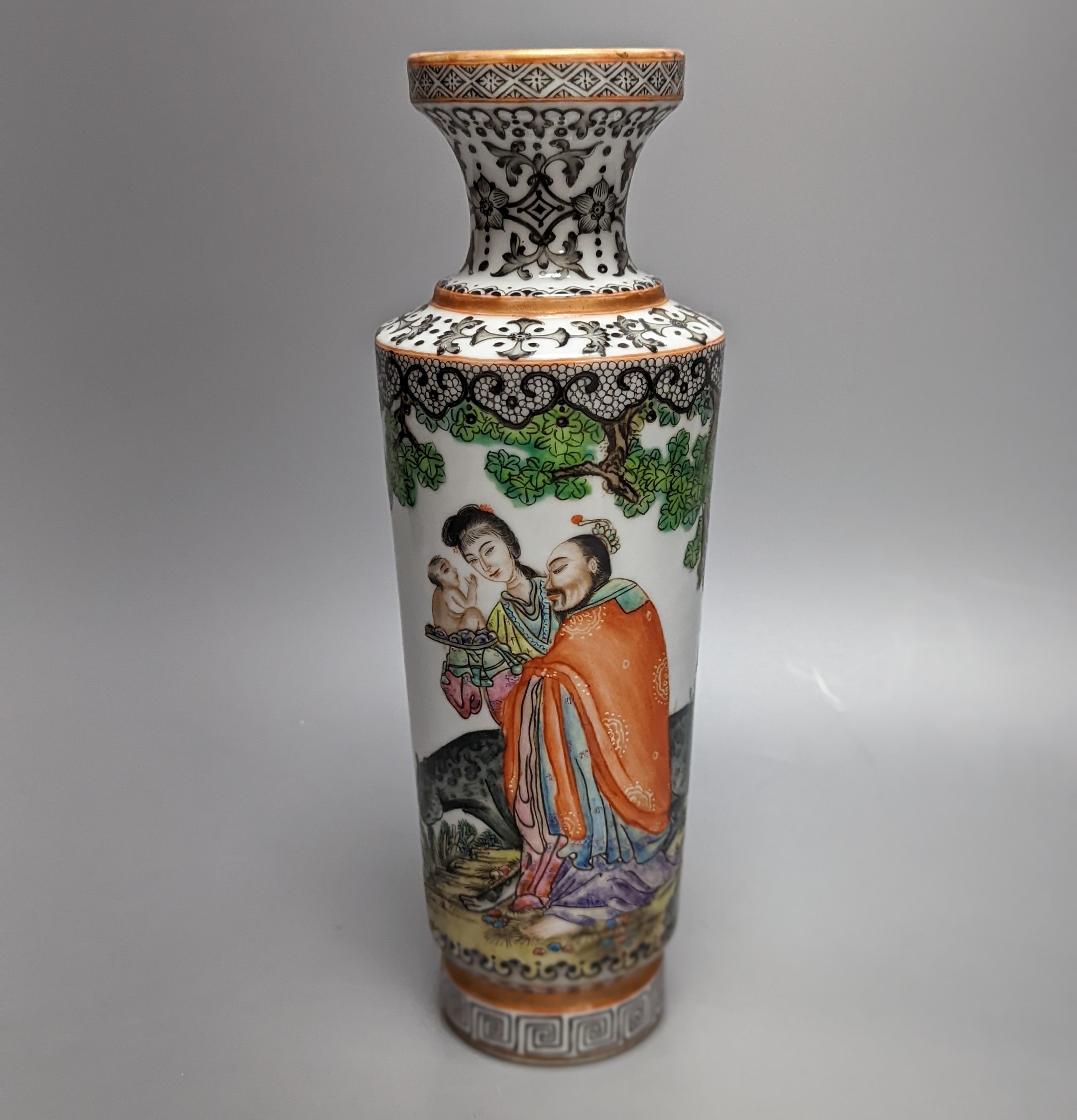 A Chinese famille rose vase. 25cm